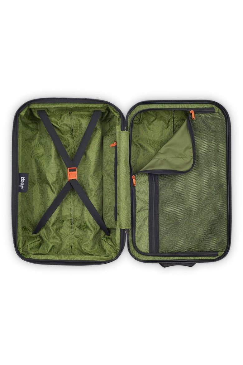 JH003B 21" Carry On Hardside Expandable Luggage with Two Wheels, Alternate, color, Black