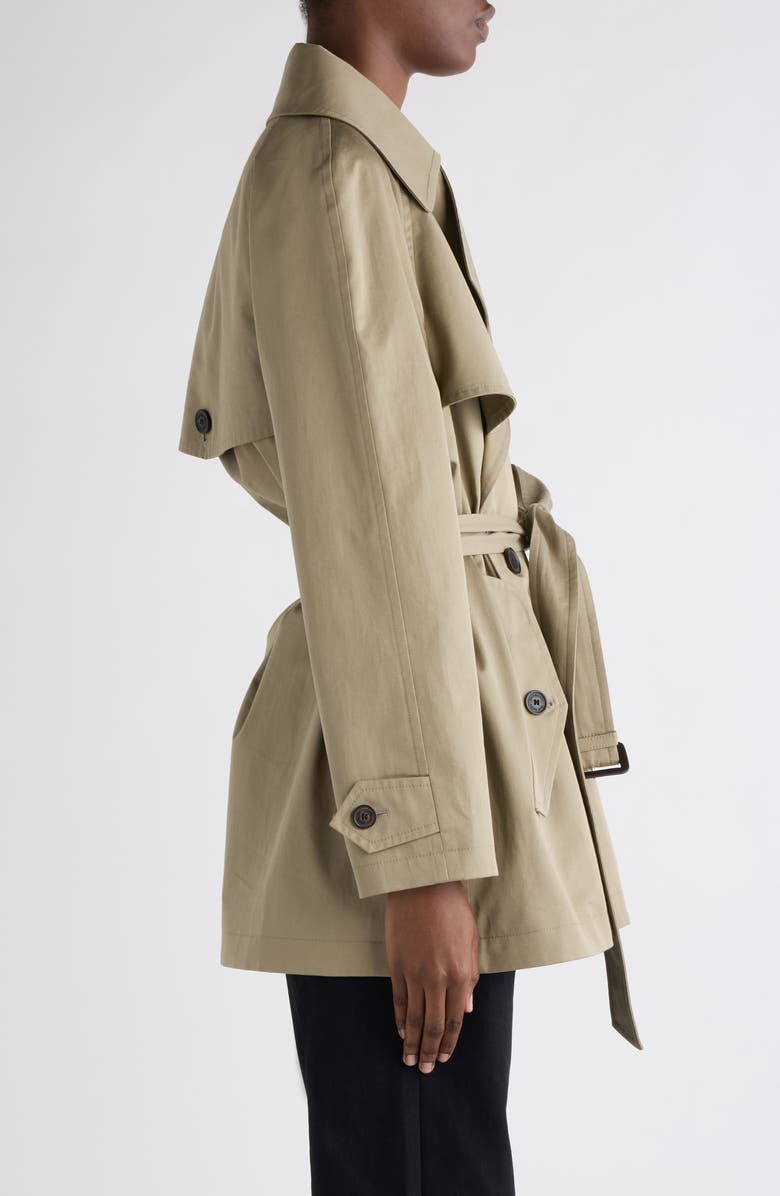 Balenciaga Cocoon Short Trench Coat, Alternate, color, Explorer Beige