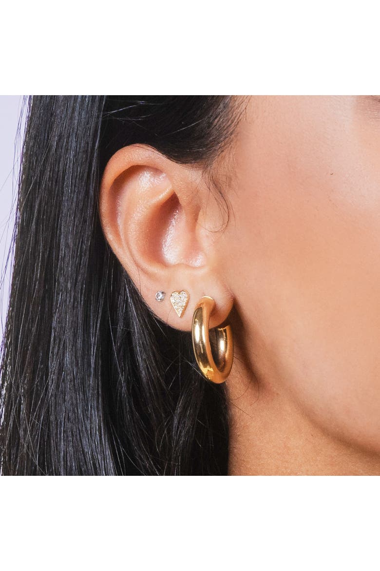 Gold Tube Hoop Earrings, Alternate, color, Yellow Gold
