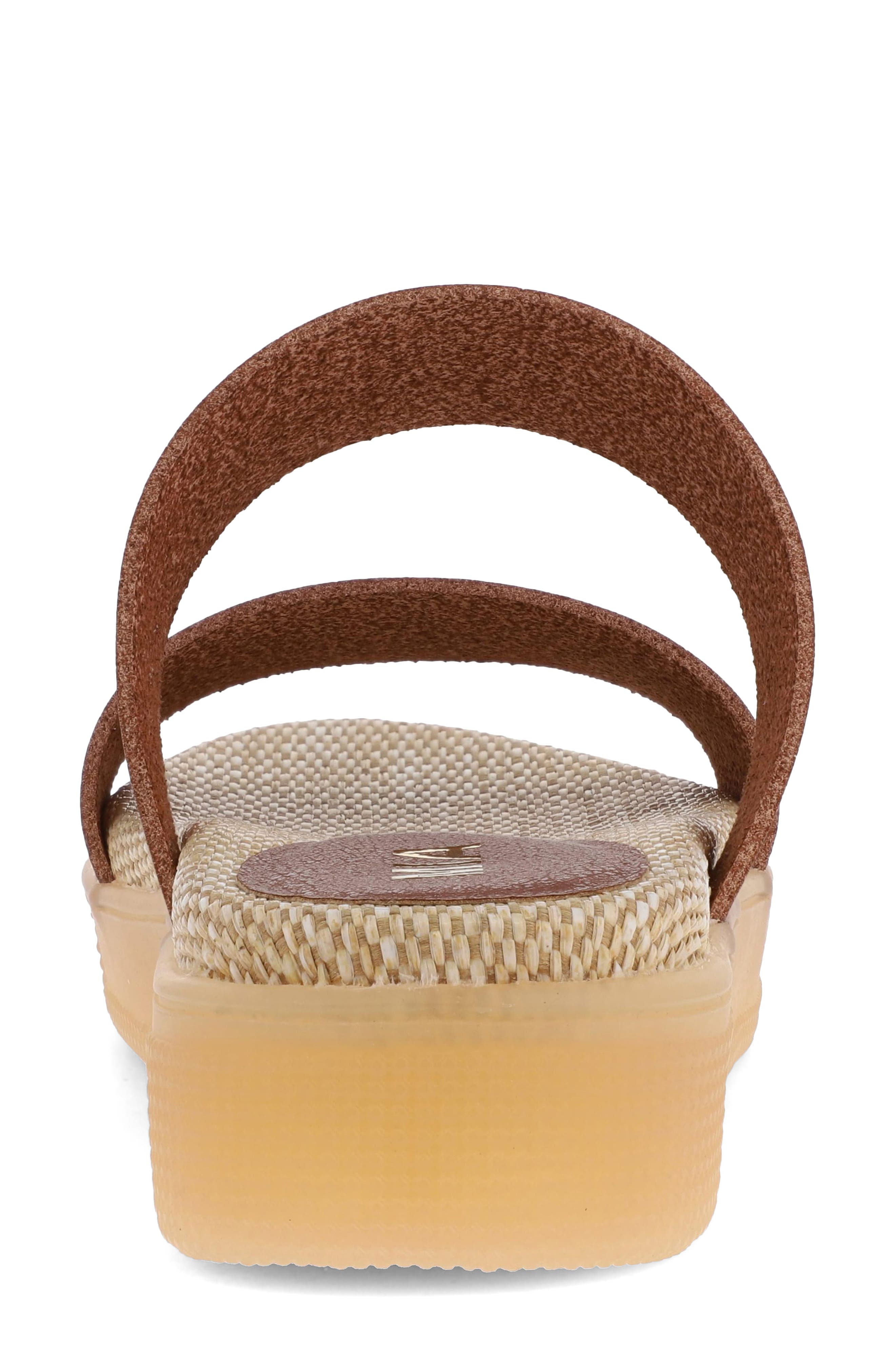 Saige U Platform Sandal, Alternate, color, COGNAC