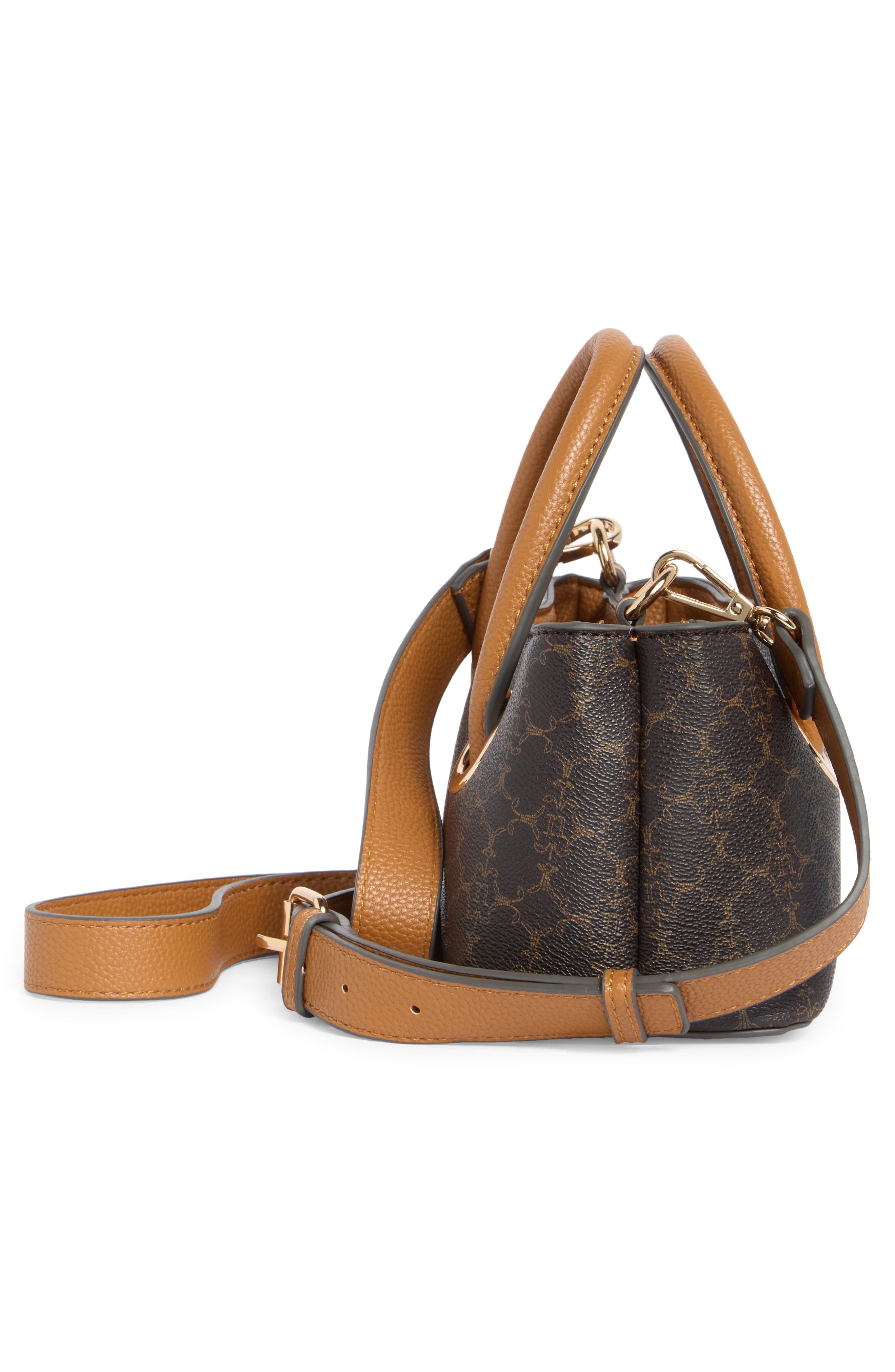 Nanette Lepore Mini Satchel Bag, Alternate, color, Chocolate Logo-Vachetta