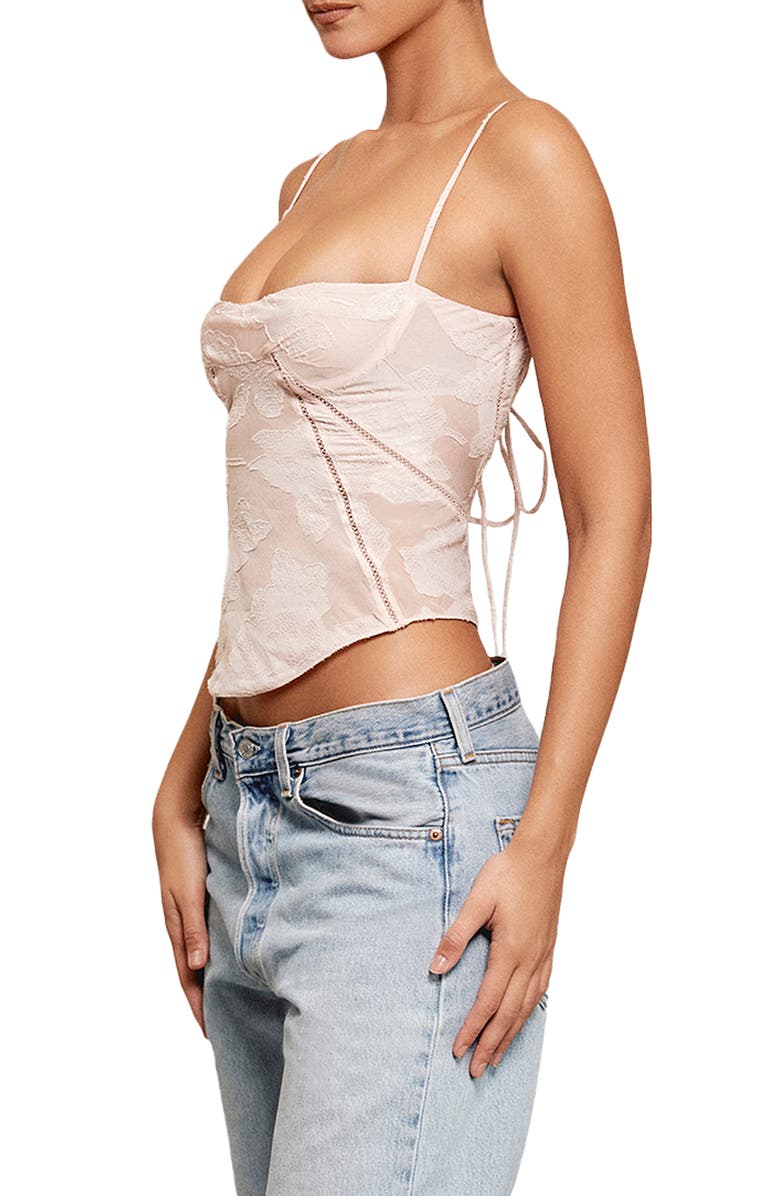 HOUSE OF CB Lisette Floral Lace Corset Camisole, Alternate, color, Pink