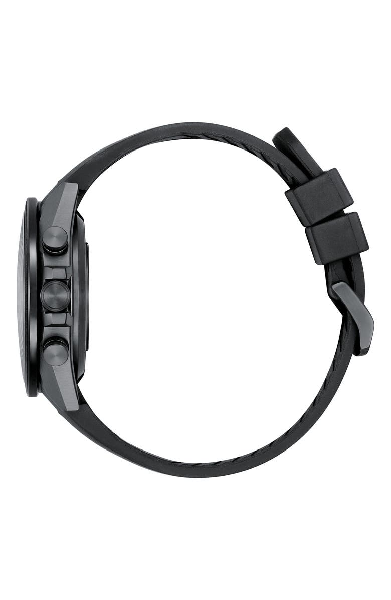 Citizen Attesa Satellite Wave GPS Eco-Drive Silicone Strap Watch, 44.5mm, Alternate, color, Black