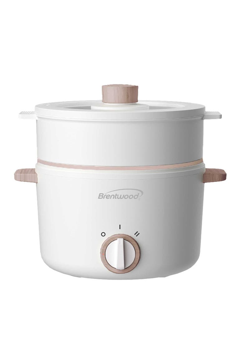 3 Liter Multi-Function Electric Hot Pot Cooker in White, Main, color, White