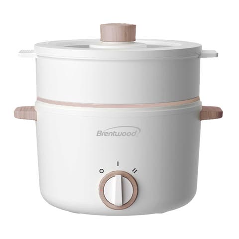 3 Liter Multi-Function Electric Hot Pot Cooker in White