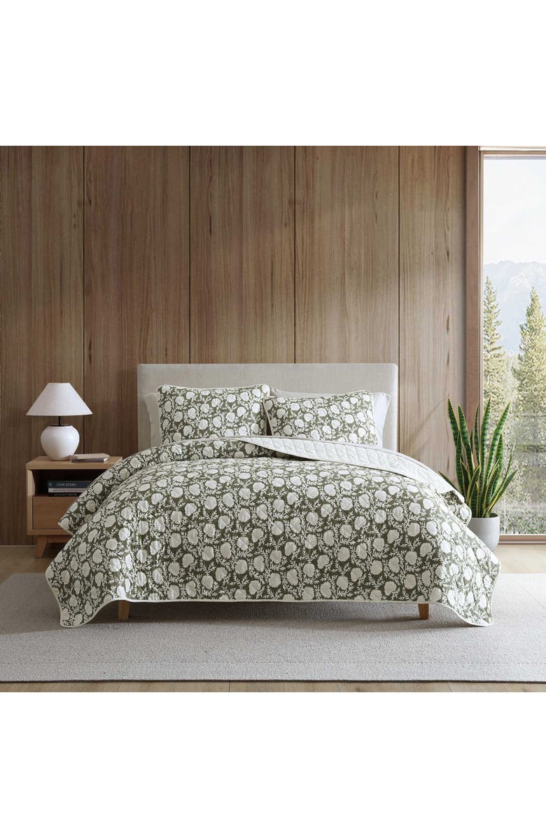 Eddie Bauer Garden Bloom Cotton King Quilt Set, Alternate, color, Green