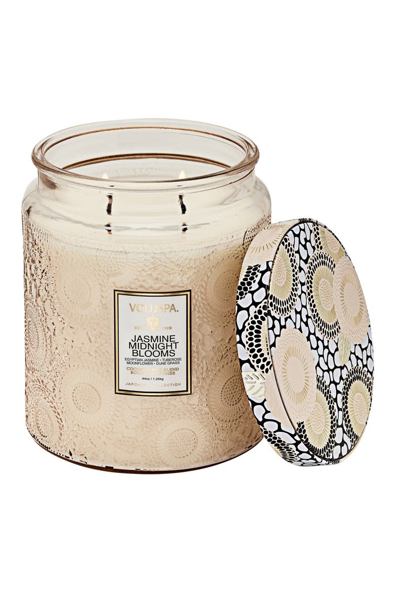 Jasmine Midnight Blooms Luxe Jar Candle, Alternate, color, JASMINE MIDNIGHT BLOOMS