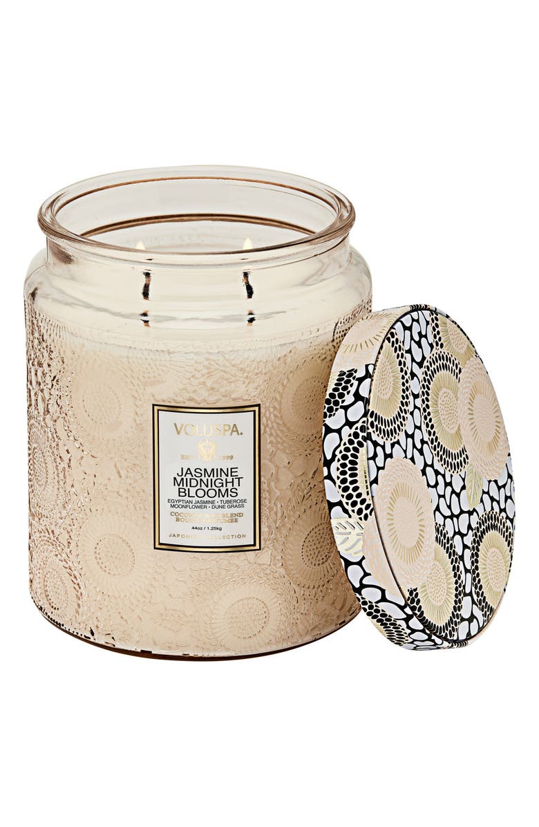 Voluspa Jasmine Midnight Blooms Luxe Jar Candle, Alternate, color, Jasmine Midnight Blooms