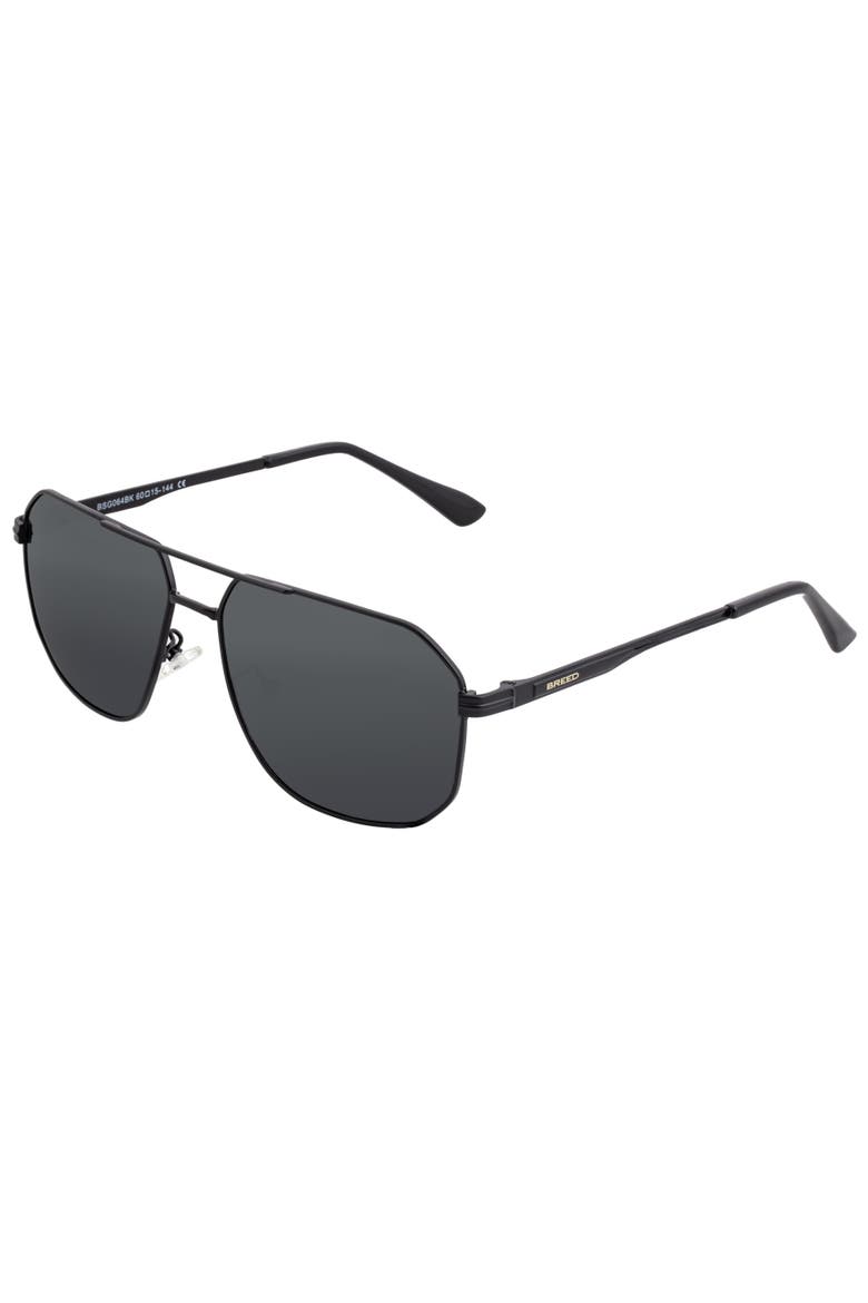 Norma Polarized Sunglasses, Main, color, Black/Black