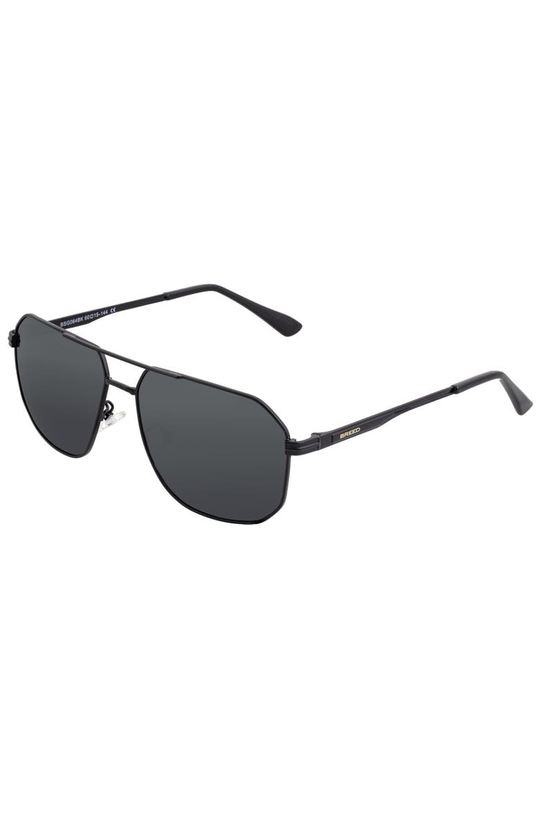 BREED Norma Polarized Sunglasses, Main, color, Black/Black
