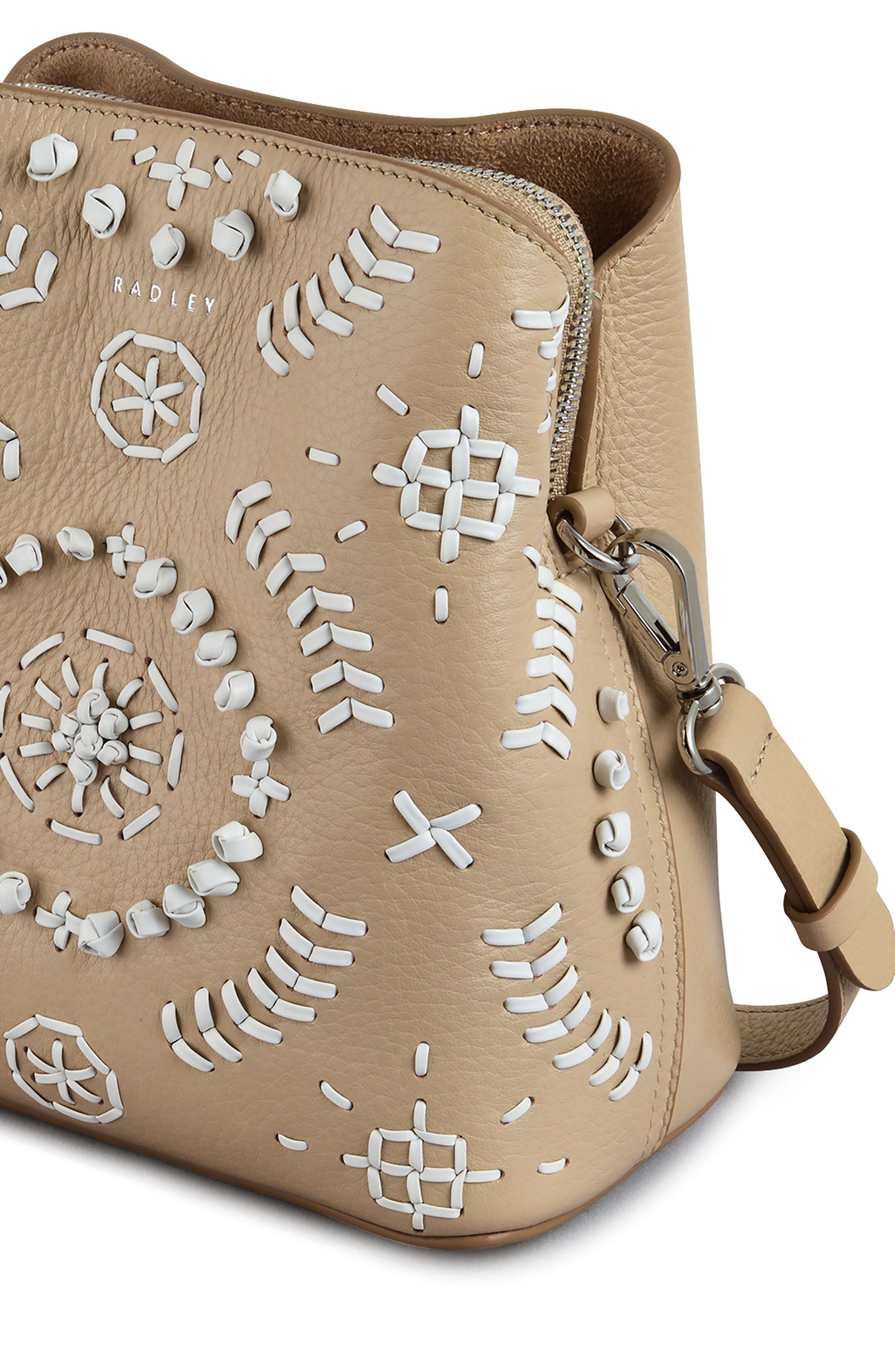 Radley Dukes Place Stitched Crossbody Bag, Alternate, color, Stone