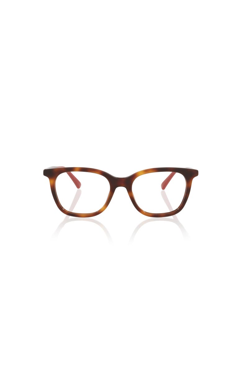 Gucci 50mm Rectangle optical glasses, Alternate, color, Tortoise