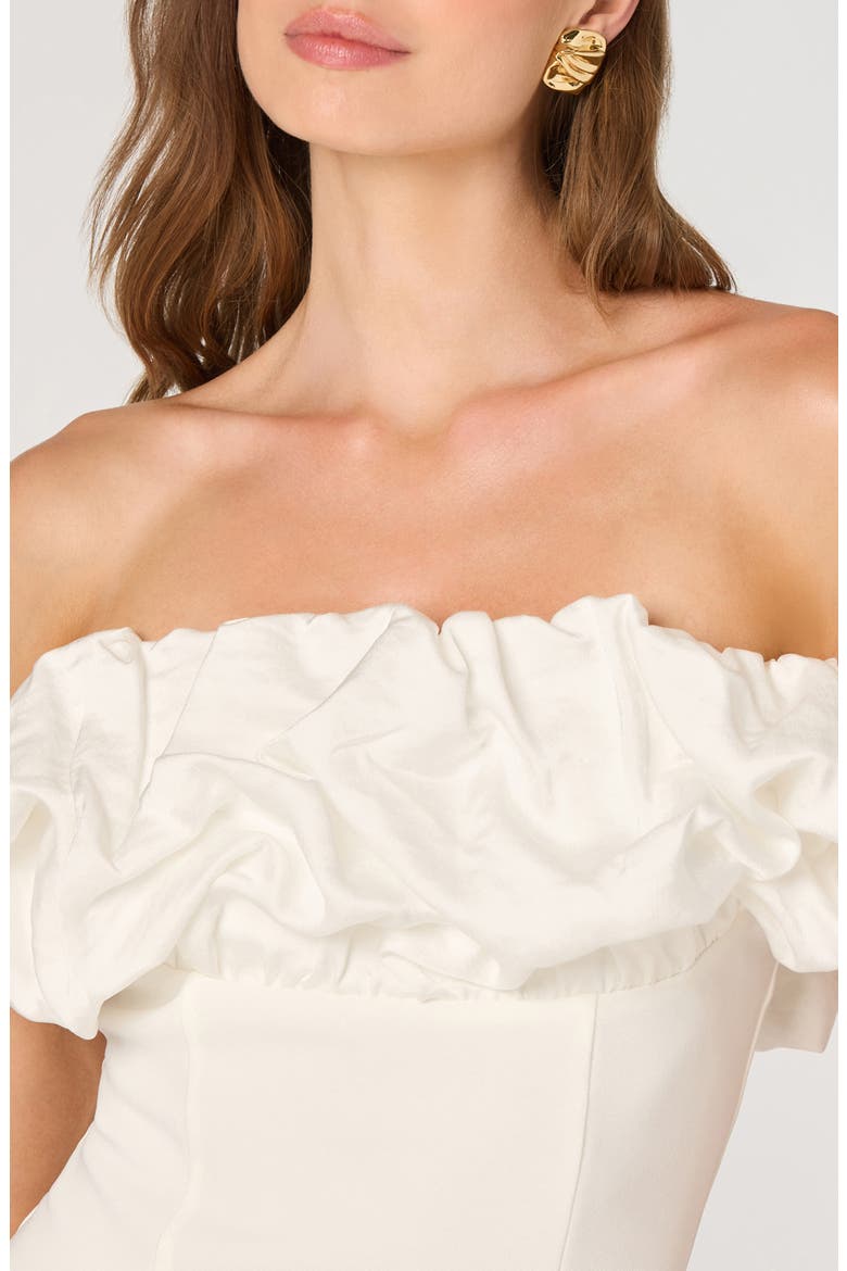 Off-the-Shoulder Minidress, Alternate, color, WHITE
