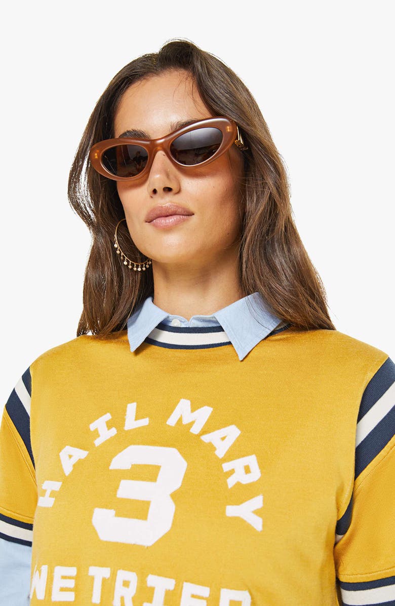 MOTHER The Sport Rib Rowdy Cotton Blend T-Shirt, Alternate, color, We Tried