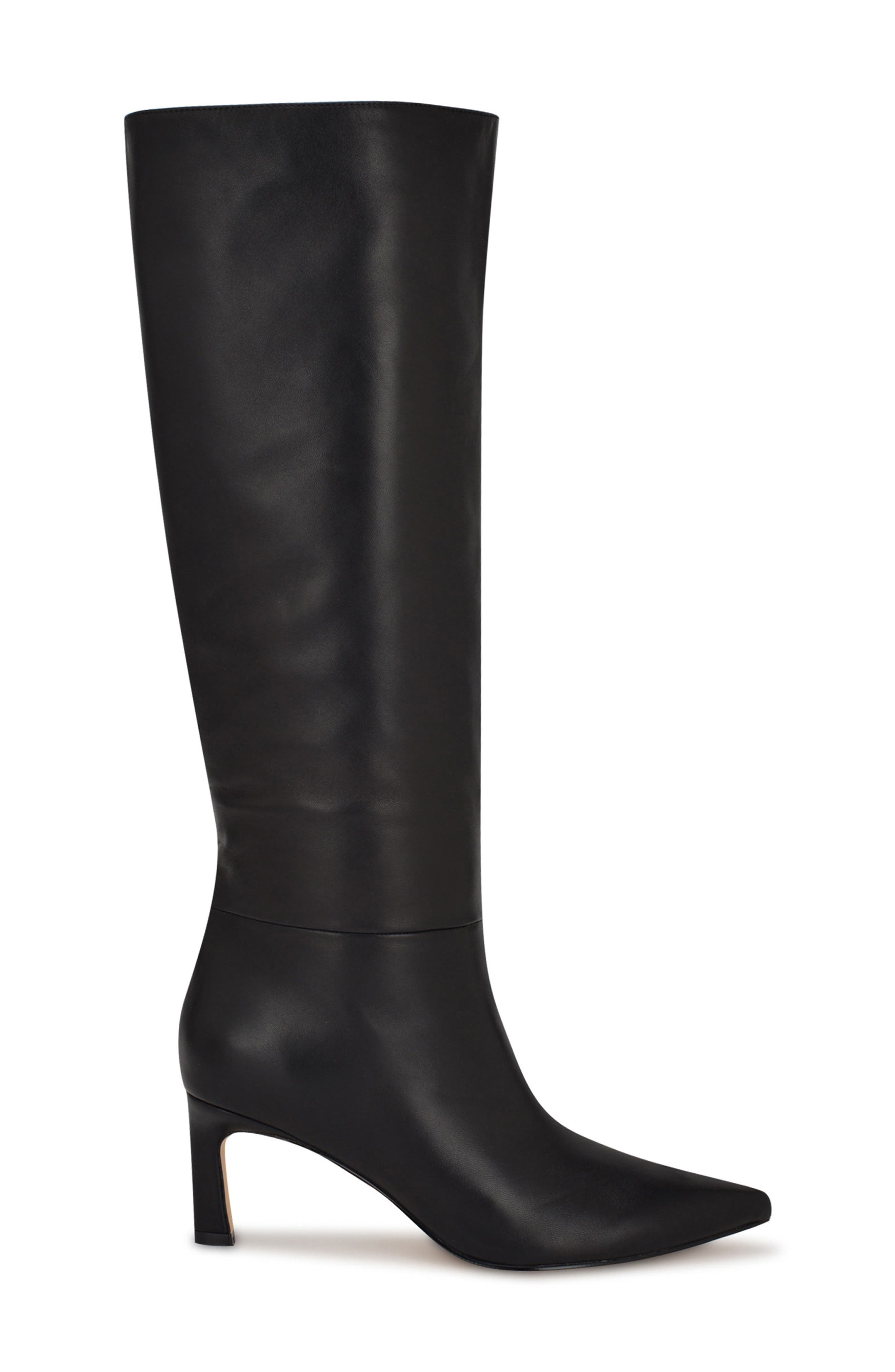 Nine West Lorthey Pointed Toe Knee High Boot, Alternate, color, Black