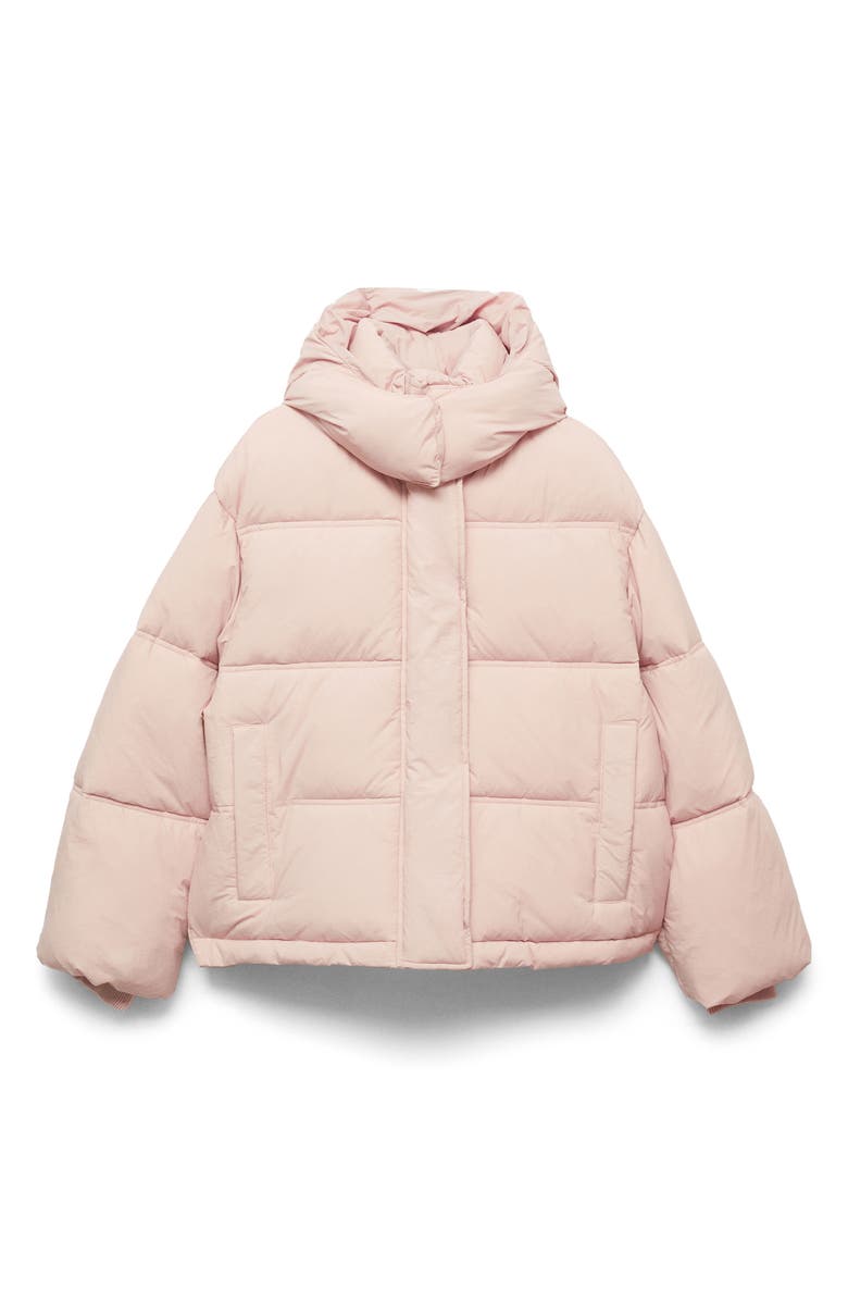 MANGO Water Repellent Hooded Quilted Coat, Alternate, color,