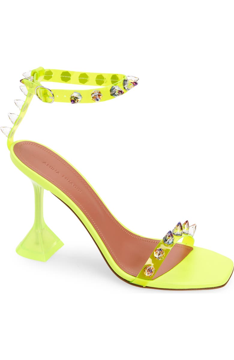 Amina Muaddi Julia Jewel Clear Sandal, Main, color,