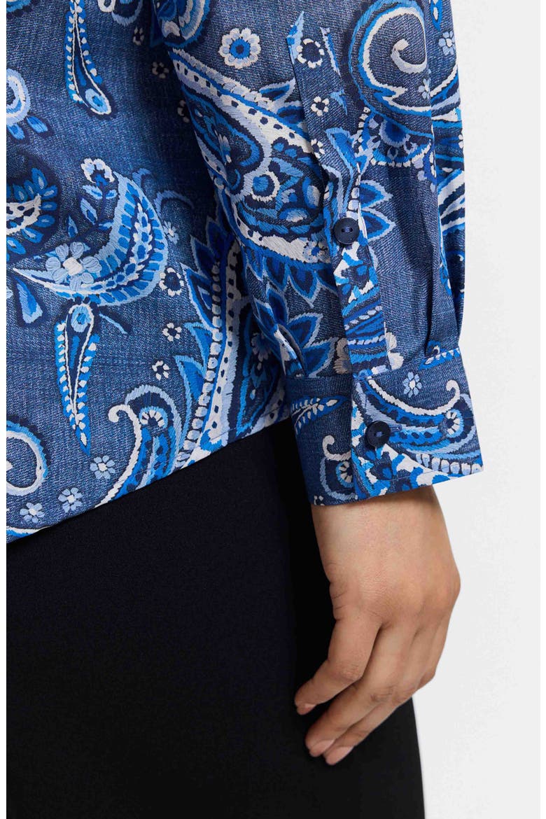 Hampton Paisley Print Cotton Poplin Button-Up Shirt, Alternate, color, BLUE MULTI