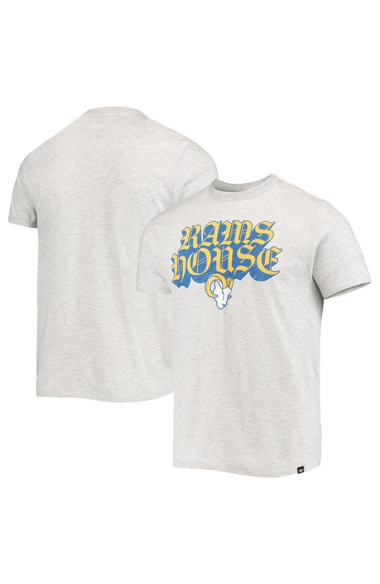 '47 Men's '47 Heathered Gray Los Angeles Rams Team Franklin T-Shirt, Main, color, Heather Gray
