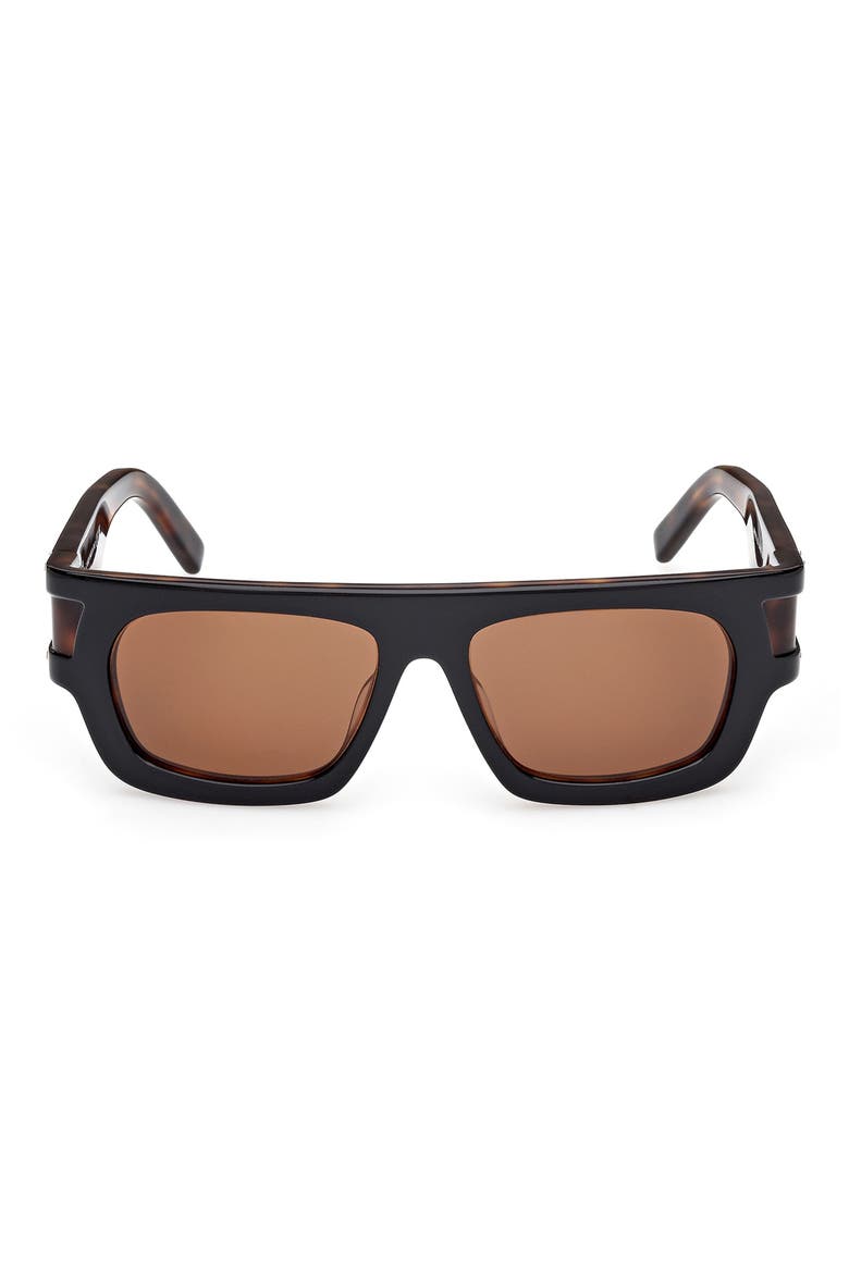 54mm Rectangle Sunglasses, Main, color, BLACK / OTHER / ROVIEX