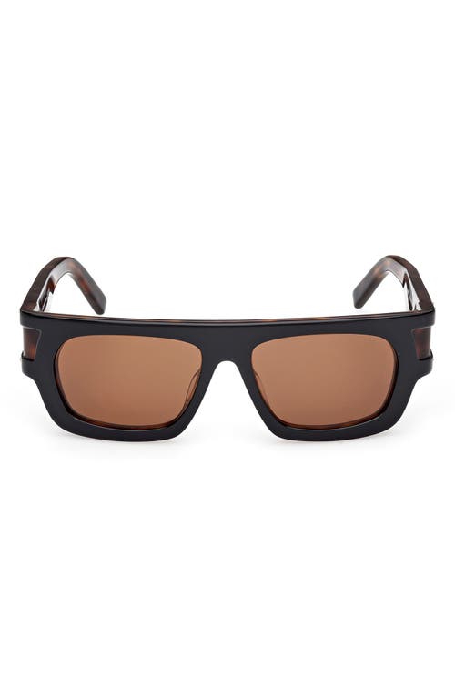 Mcm 54mm Rectangle Sunglasses In Brown