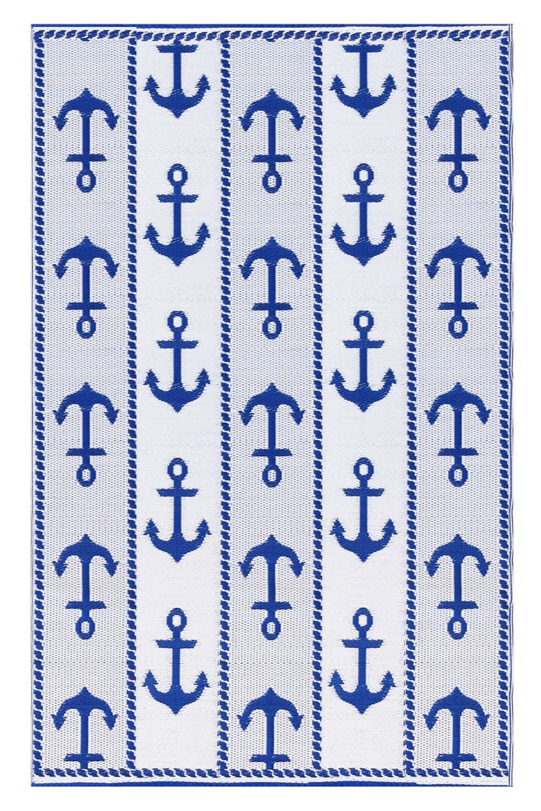 Anchor Blue & White, Alternate, color, blue and white