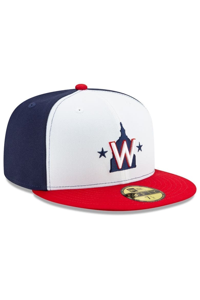 Men's New Era White Washington Nationals Alternate 2 2020 Authentic Collection On-Field 59FIFTY Fitted Hat, Alternate, color, WHITE