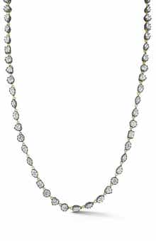 Mixed Cut Cubic Zirconia Tennis Necklace
