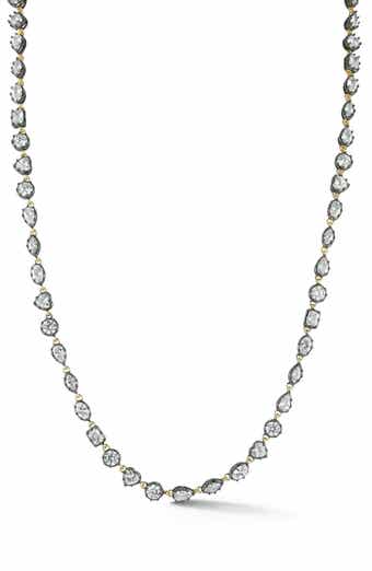 Mixed Cut Cubic Zirconia Tennis Necklace