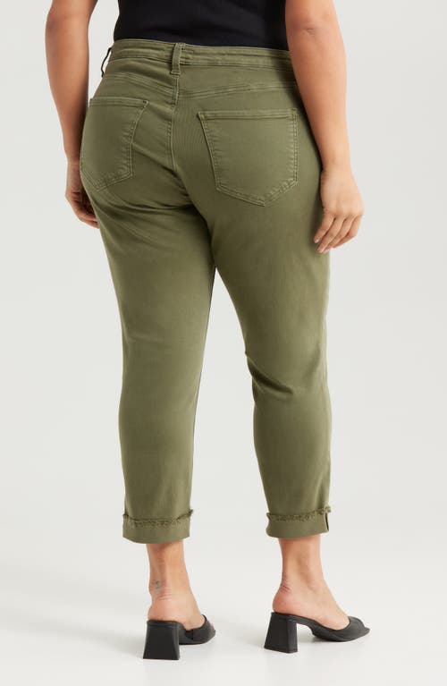 Kut From The Kloth Amy Crop Straight Leg Twill Pants In Tree