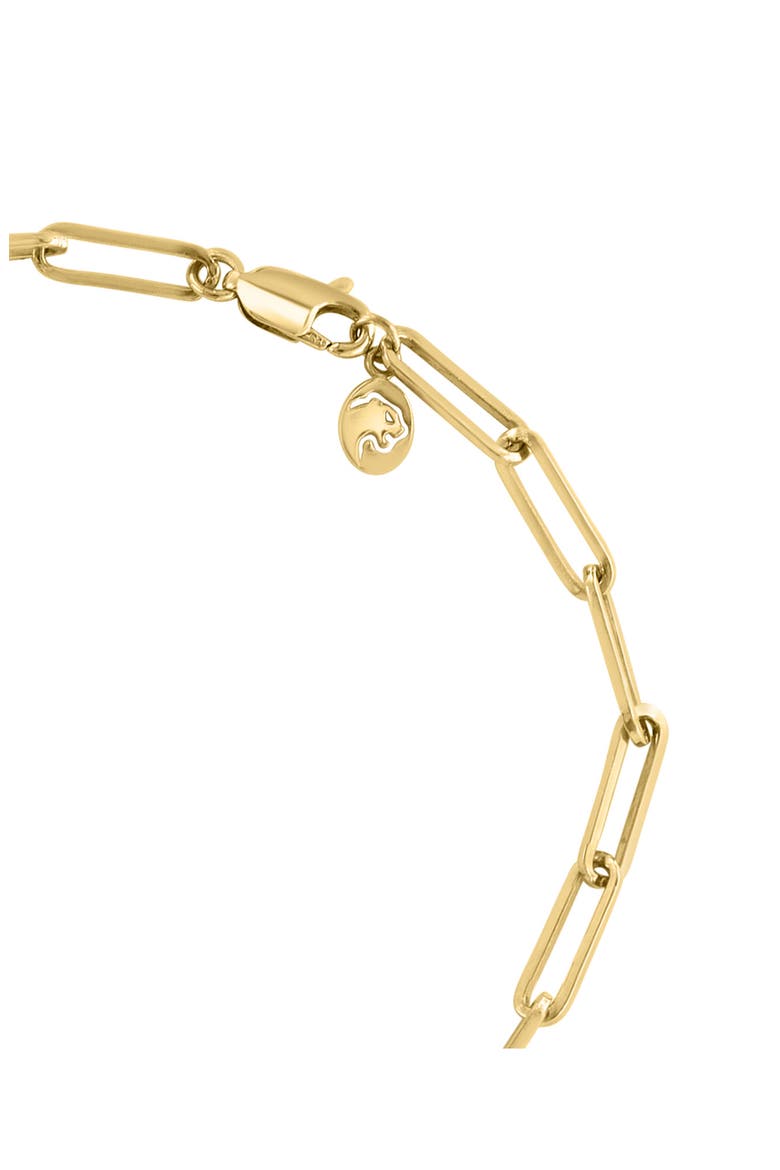 14k Yellow Gold Plated Sterling Silver Diamond Chain Bracelet - 0.28 ctw., Alternate, color, WHITE