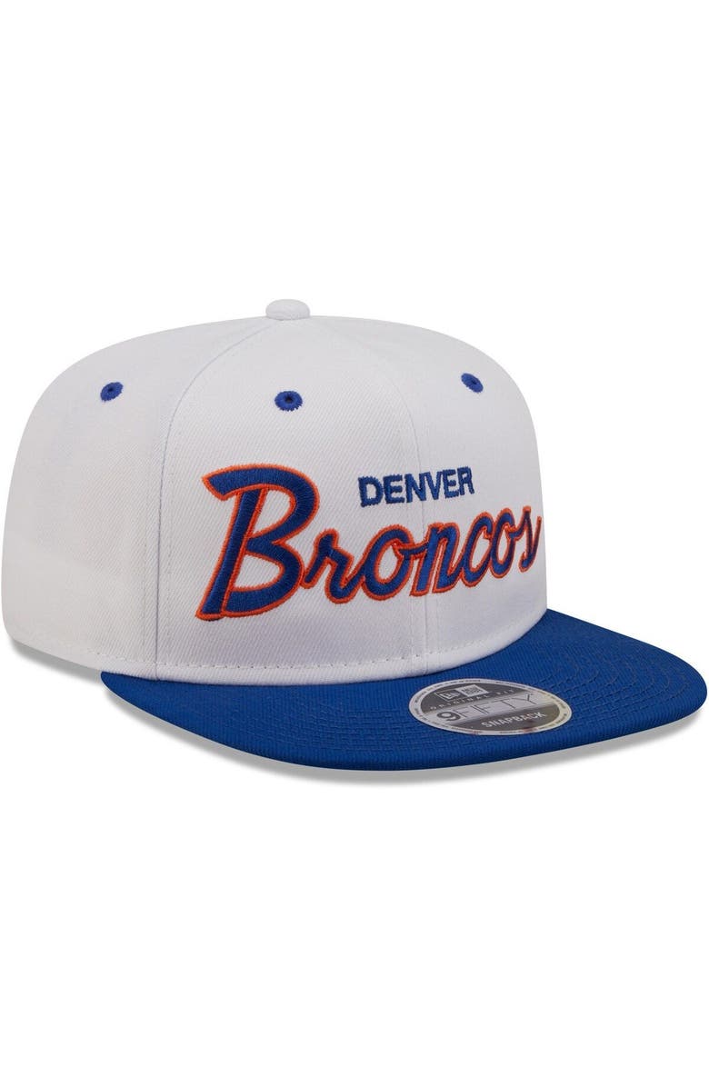 New Era Men's New Era White/Royal Denver Broncos Sparky Original 9FIFTY Snapback Hat, Alternate, color, 