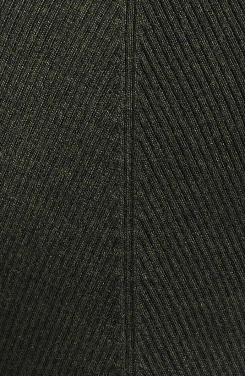 Emilia Wickstead Ambrose Keyhole Polo Wool Sweater, Alternate, color, Dark Green Melange