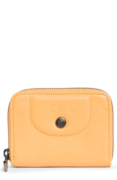 Zip-Around Leather Card Case Wallet