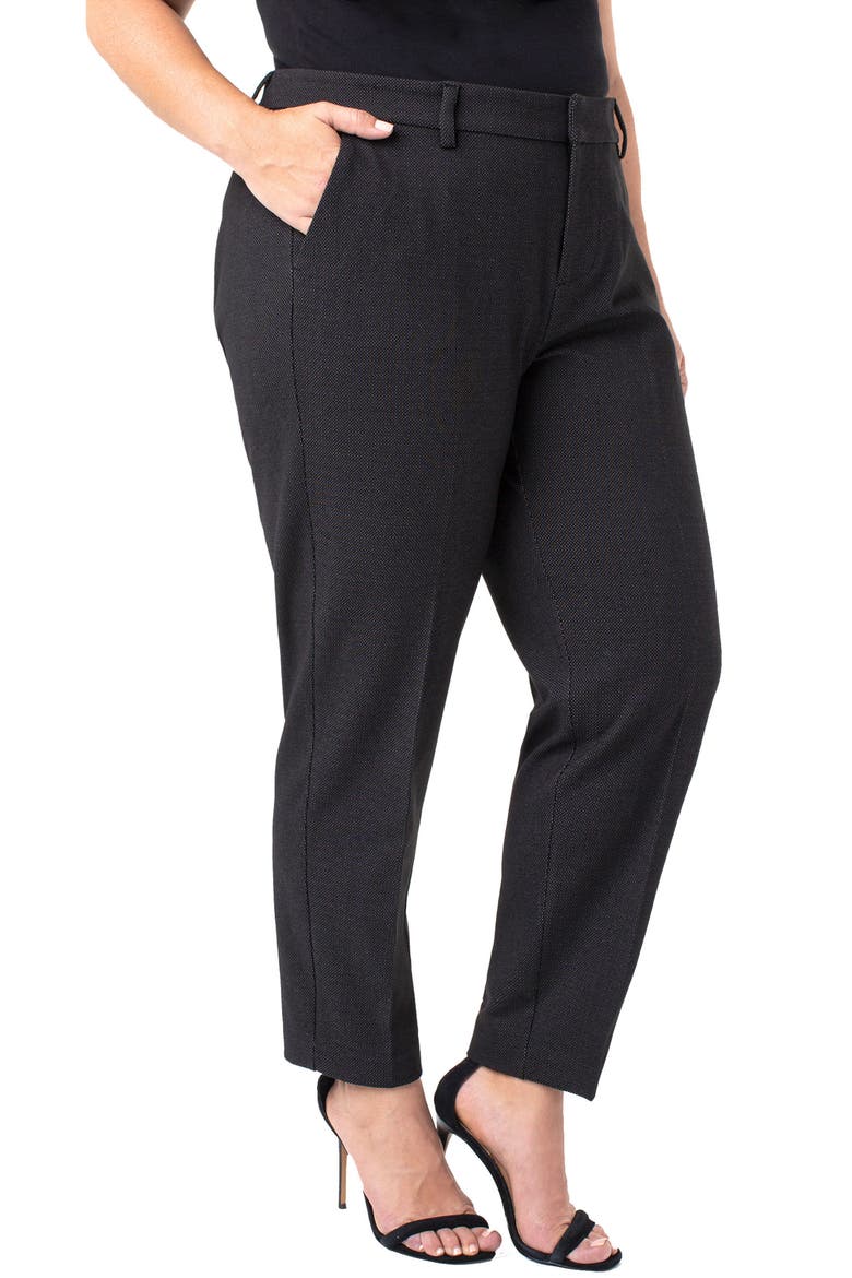 Kelsey Tweed Knit Trousers, Alternate, color, BLACK/ GREY BIRDSEYE