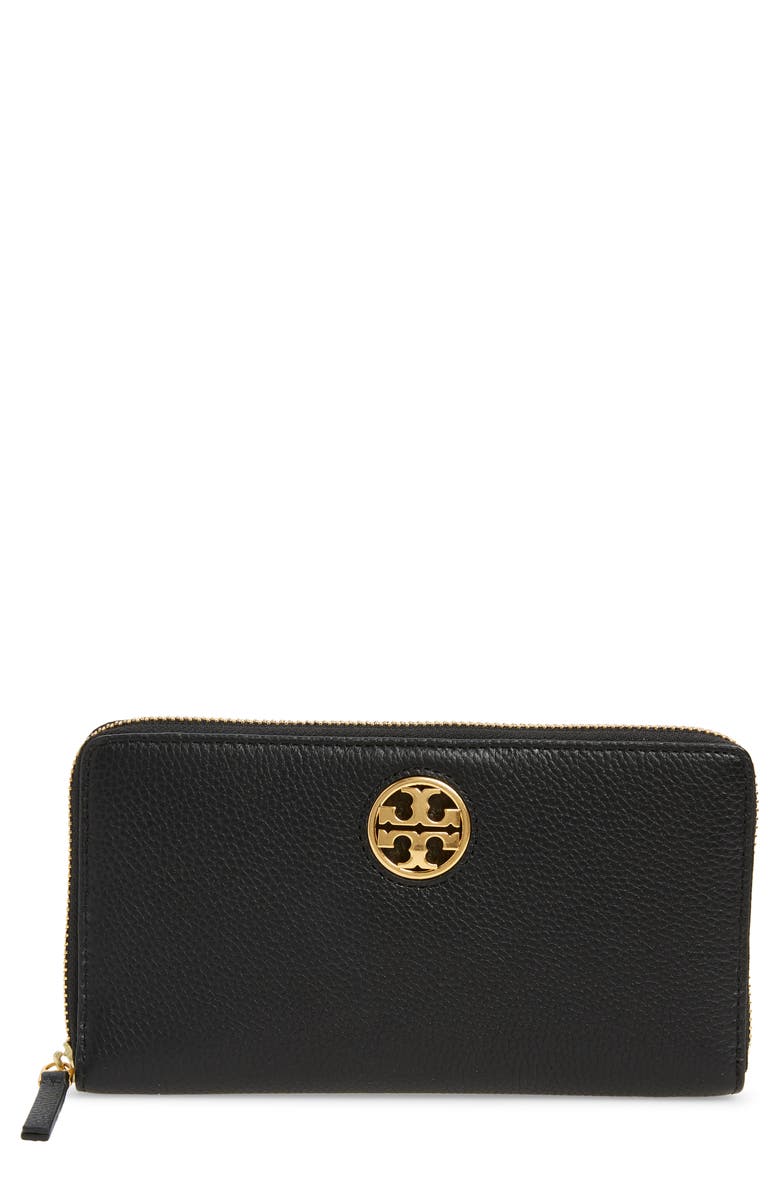 Tory Burch Carson Zip Leather Continental Wallet, Main, color, 