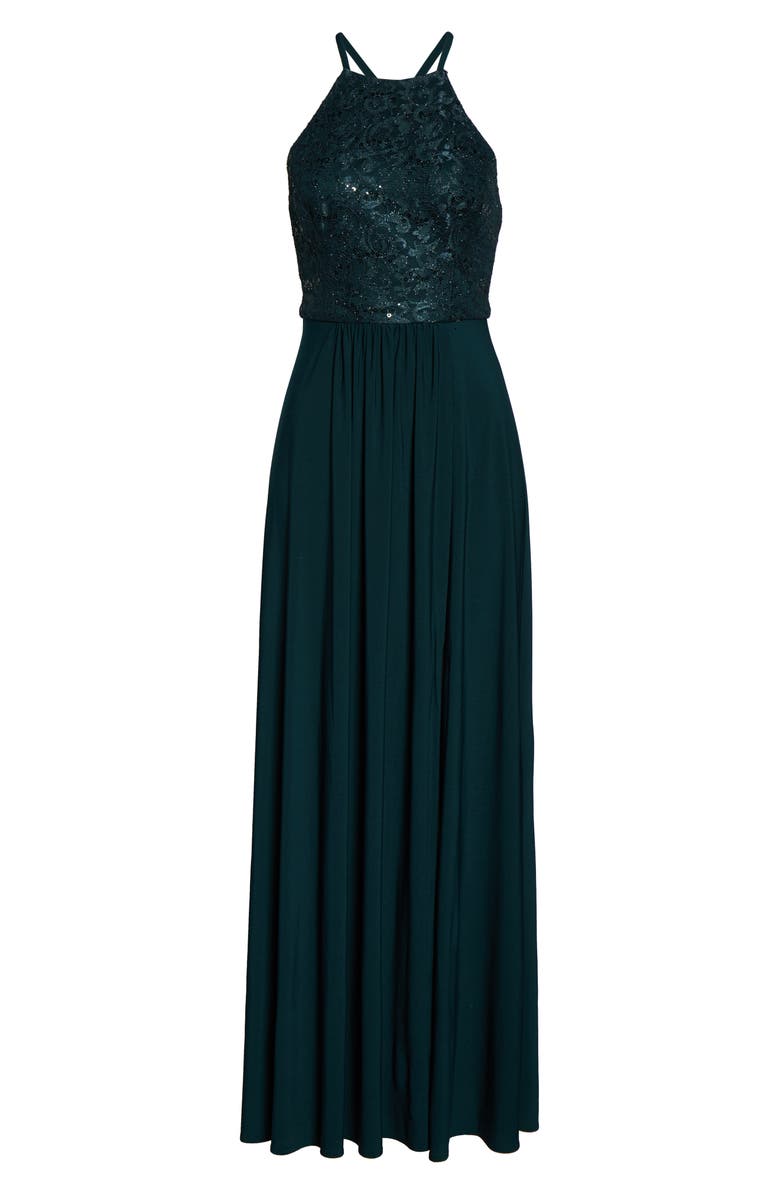 Morgan & Co. Sequin Lace Gown, Alternate, color, 