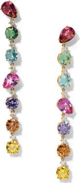 Nadri Mojito Mixed Cut Drop Earrings