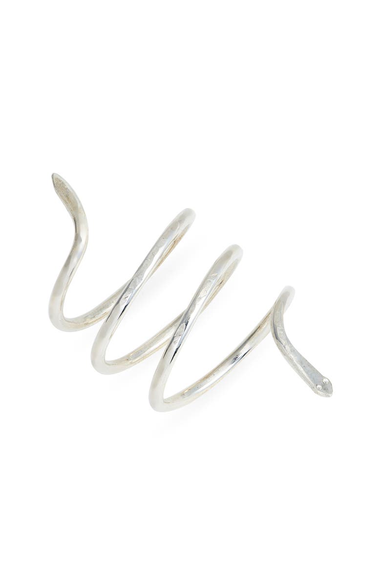Nashelle Snake Wrap Ring, Main, color, Sterling Silver