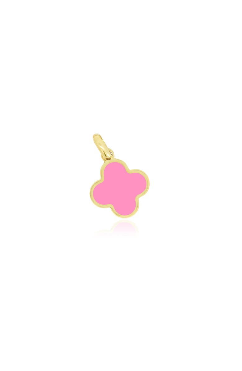 The Lovery Fine Jewelry Bubblegum Pink Clover Charm, Main, color, Bubblegum Pink