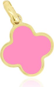 The Lovery Fine Jewelry Bubblegum Pink Clover Charm