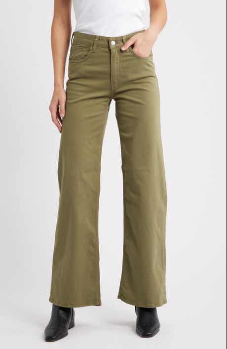 Alena High Waist Wide Leg Sateen Pants