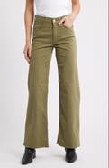 Mavi Jeans Alena High Waist Wide Leg Sateen Pants