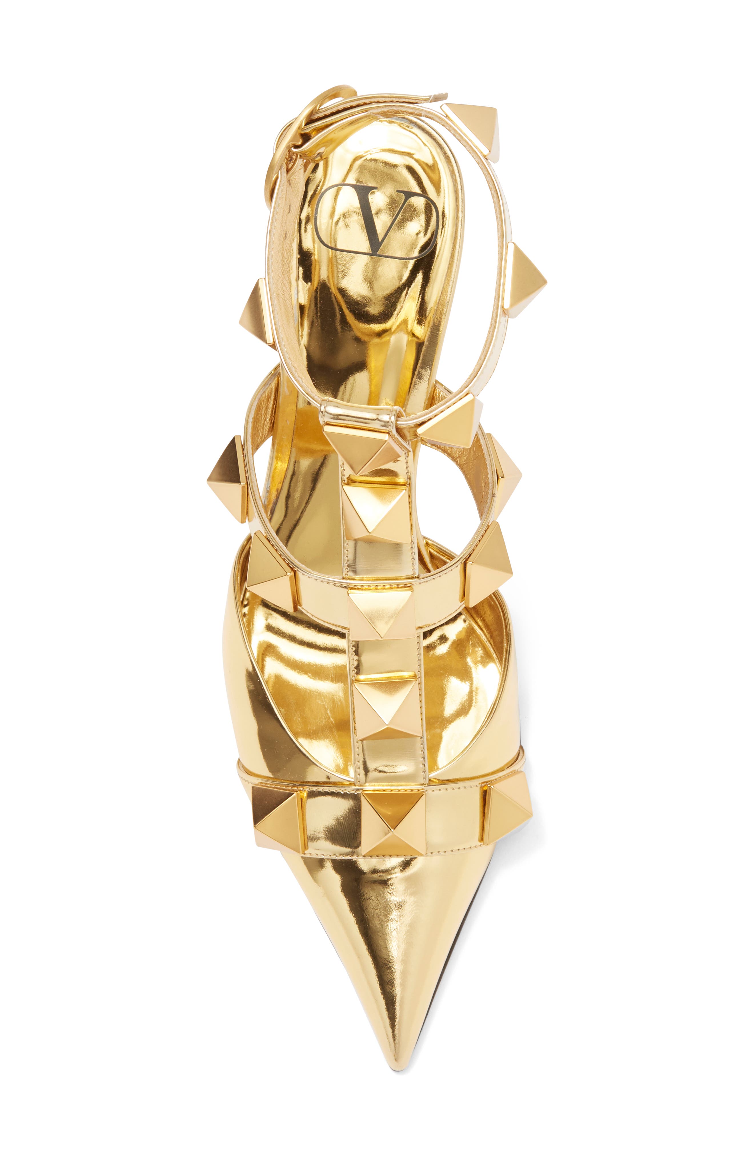 Valentino Garavani Rockstud Strappy Pointed Toe Pump, Alternate, color, 