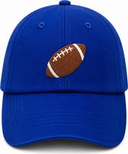 Bits & Bows Football Bow Baseball Hat