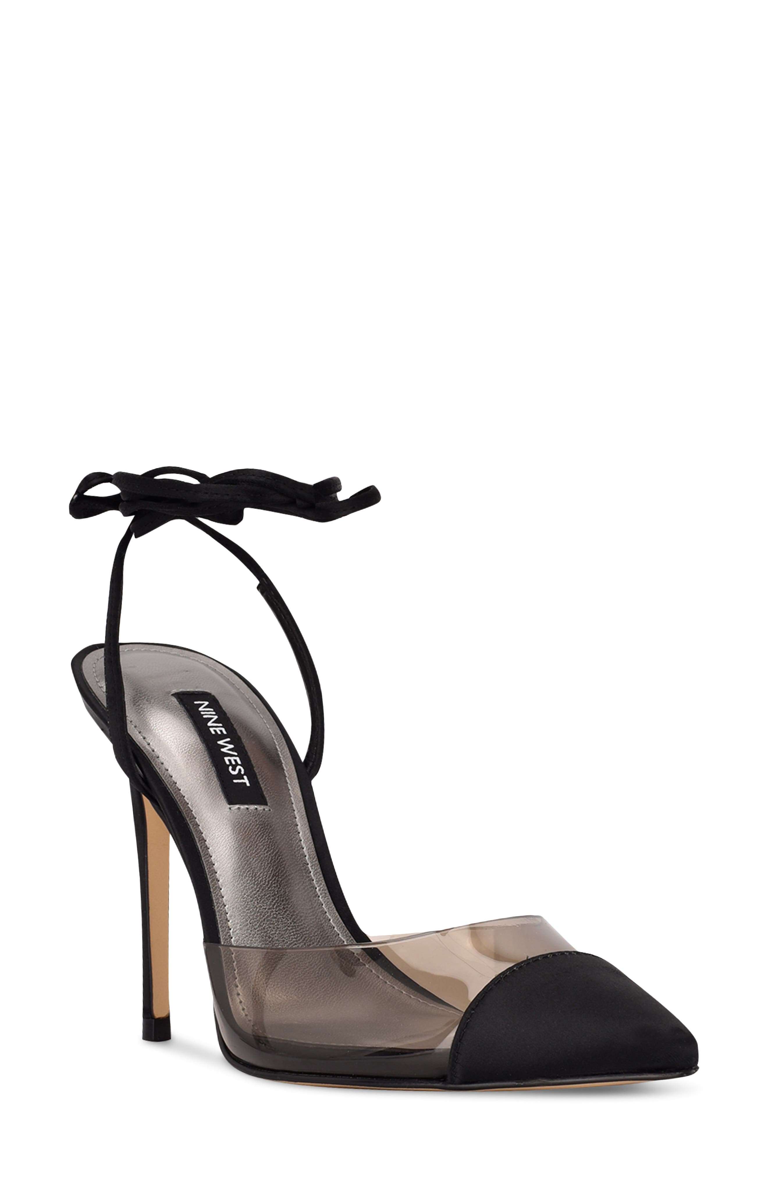 Nine West Ferest Ankle Tie Pointed Toe Pump, Main, color, 