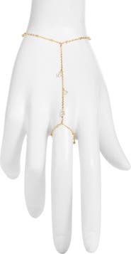 VIDAKUSH Dainty Cubic Zirconia Drop Hand Chain
