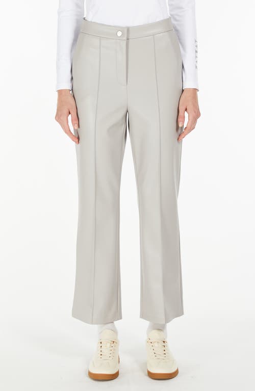 Mm Sport Faux Leather Ankle Pants In Light Grey