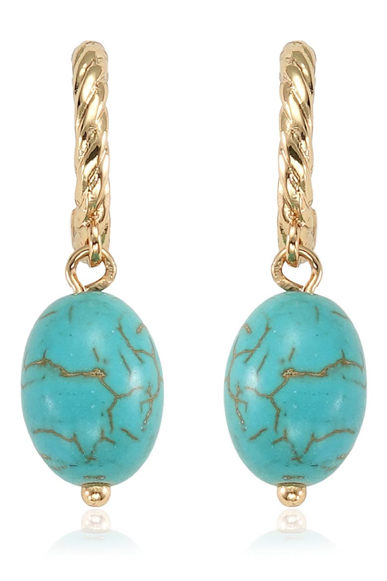 Synthetic Turquoise Drop Earrings, Alternate, color, TURQUOISE