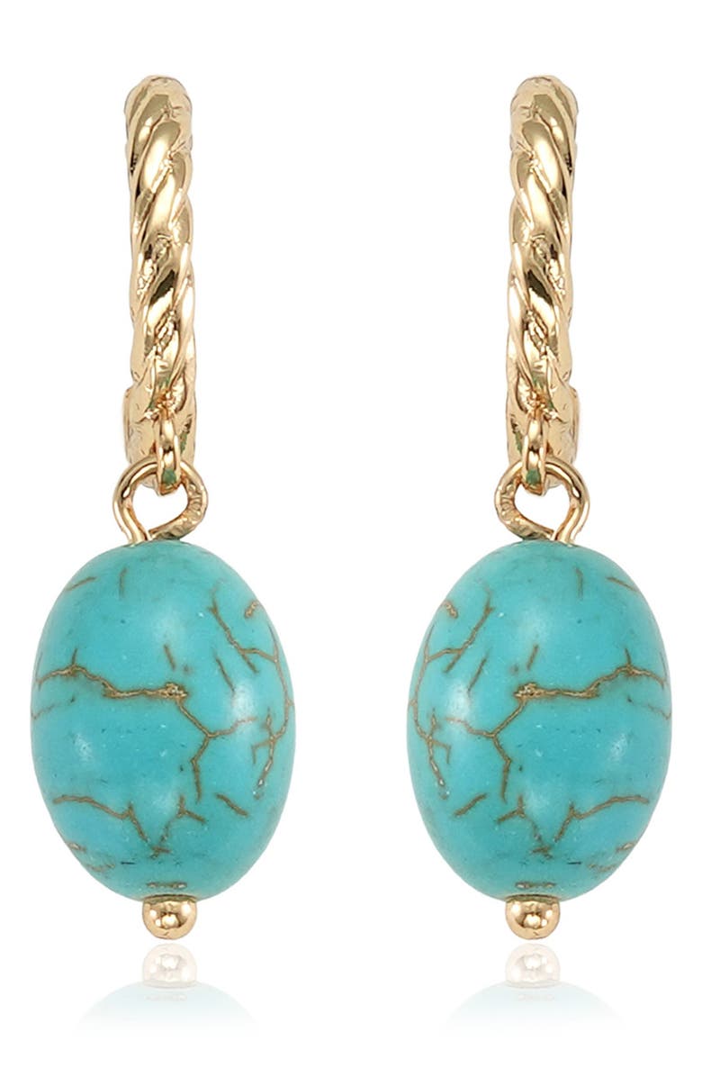 Ettika Synthetic Turquoise Drop Earrings, Alternate, color, 